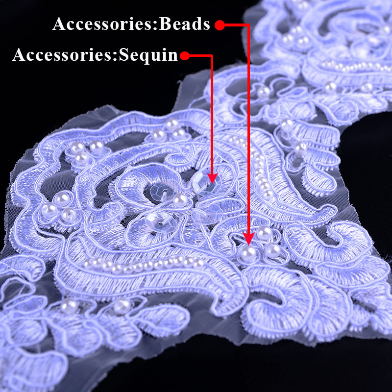 Hans Wholesaler Custom Colorful Glitter Lace