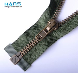 Hans New Zipper de metal personalizado bien diseñado, con colores mezclados