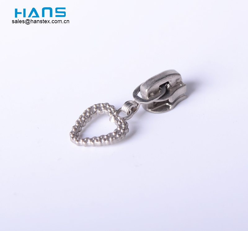 Hans Fashion Heart Shape Meta Zipper Pull
