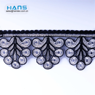 Hans alta calidad vestido de encaje rizado frontal